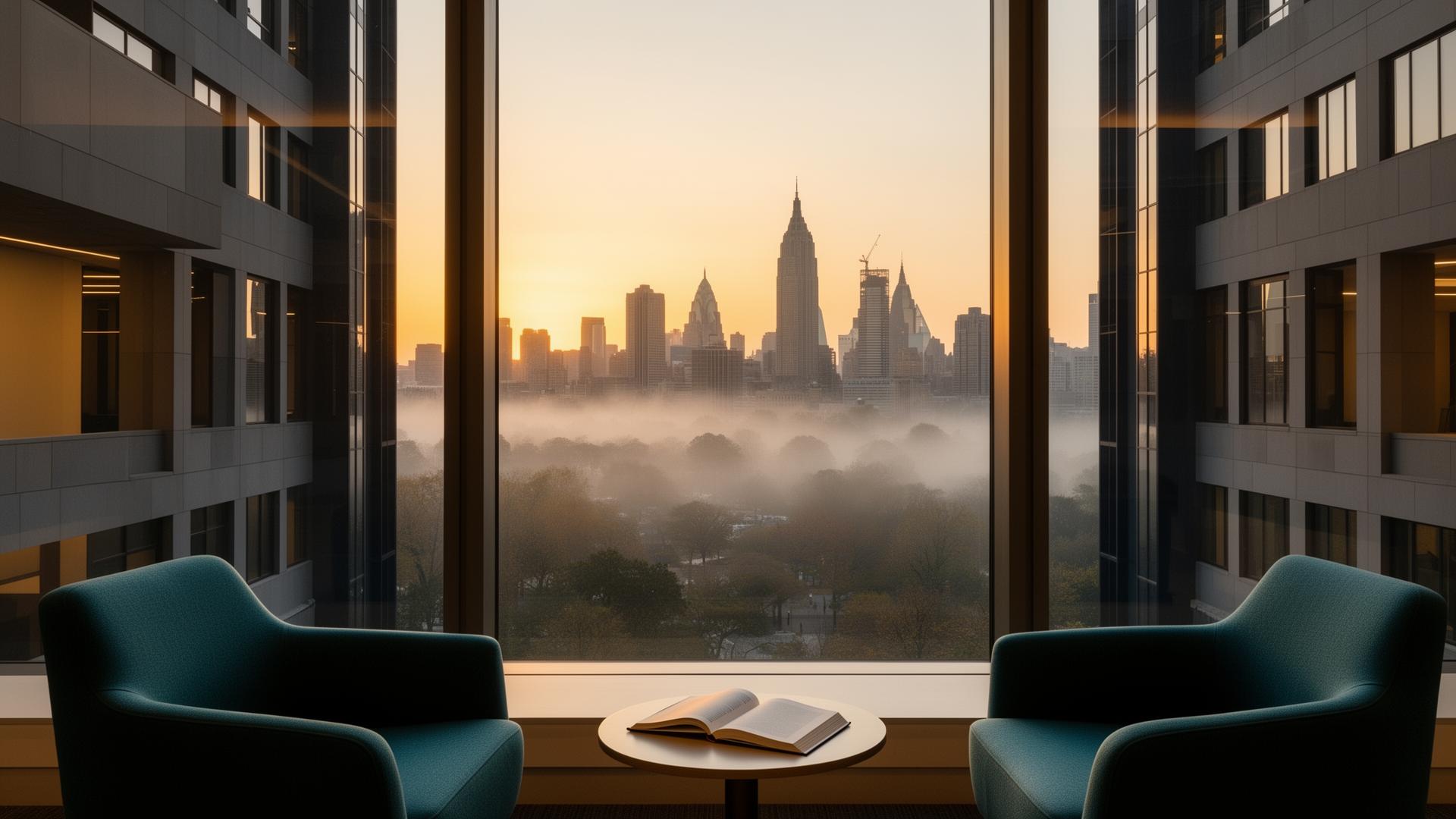 Atmospheric horizon with signal trajectories arcing between distant cities